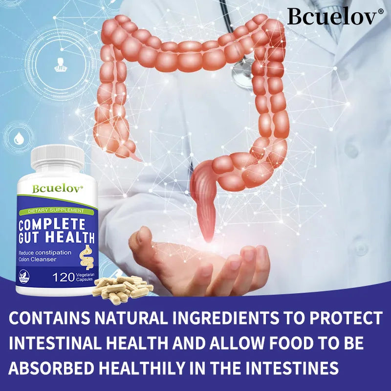 Gut Health Supplements Capsules - Support Gut Health, Improve Digestion, Immune Support, Cleanse Detox Intestine
