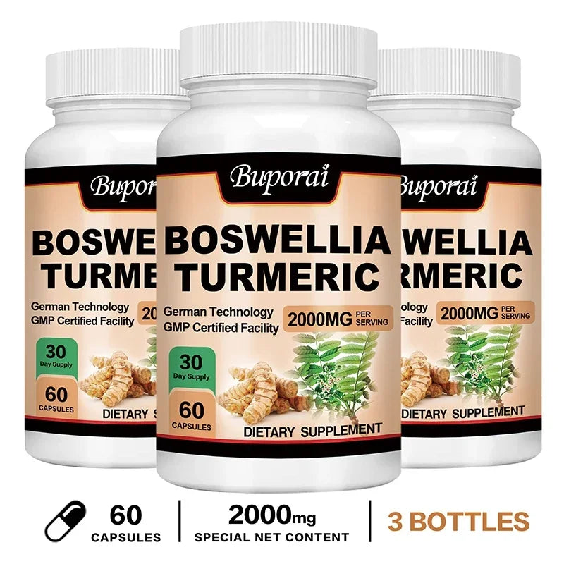 Boswellia Turmeric - Support Joint Health, Enhance Immunity, Improve Joint Flexibility and Comfort, and Maintain Overall Health