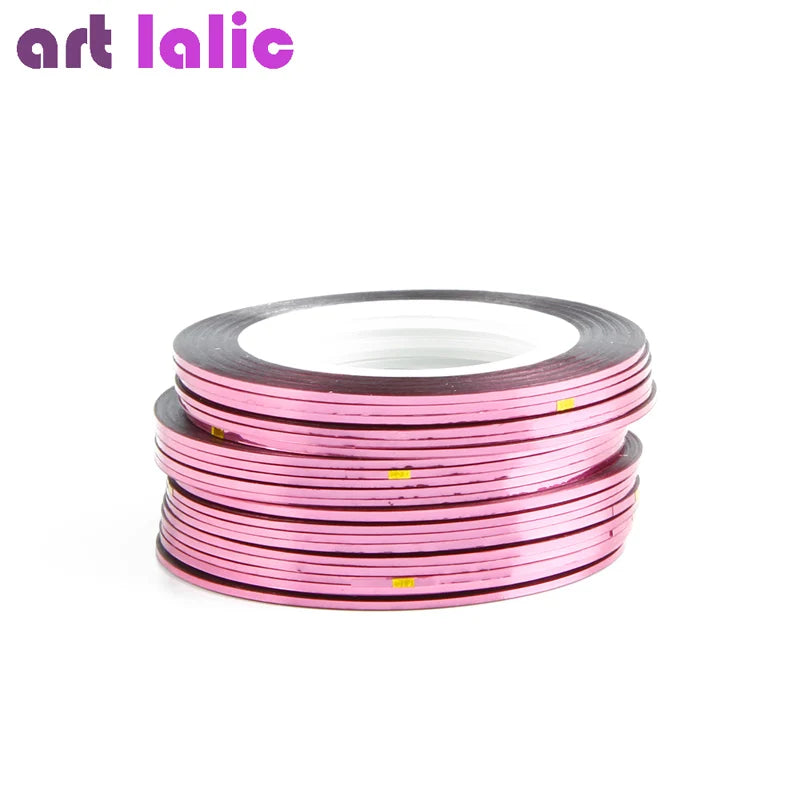 10 Rolls Nail Art Striping Tapes, Nail Liner Stickers, Nail Decals, 1mm Adhesive Stickers for Nail Tips Styling
