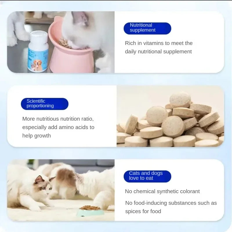 Newest Vitamin Anti-hair Loss Universal Nutritional Supplement for Dogs and Cats Brightens Hair Color and Improves Hair Quality