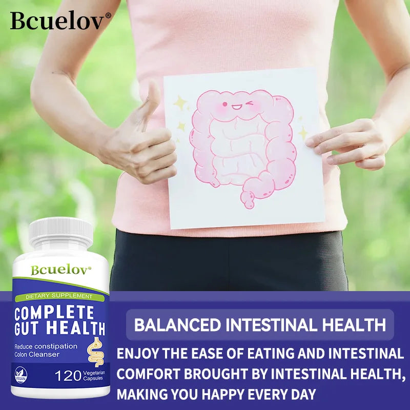 Gut Health Supplements Capsules - Support Gut Health, Improve Digestion, Immune Support, Cleanse Detox Intestine