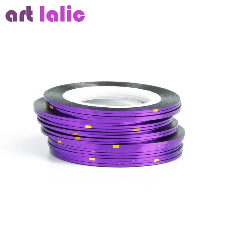 10 Rolls Nail Art Striping Tapes, Nail Liner Stickers, Nail Decals, 1mm Adhesive Stickers for Nail Tips Styling