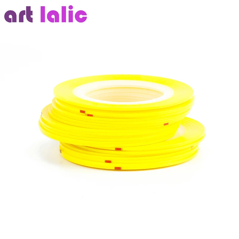10 Rolls Nail Art Striping Tapes, Nail Liner Stickers, Nail Decals, 1mm Adhesive Stickers for Nail Tips Styling