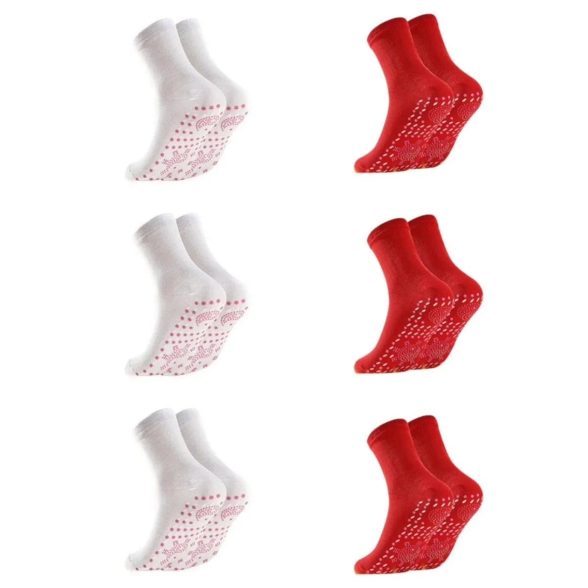 1/6Pairs Tourmaline Slimming Health Sock Winter Elastic Thermal Self-Heating Sock Health Care Socks Short Sock Magnetic Therapy