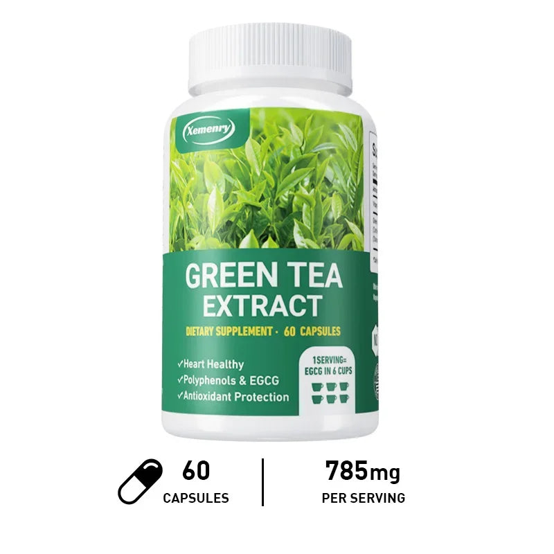 Green Tea Extract - Fast Fat Burning Supplement for Men and Women - Detox Metabolism Boosters, Burn Belly Fat Fast Supplement