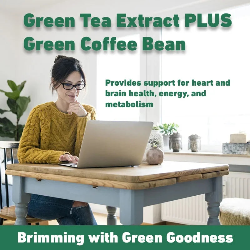 Green Tea Extract - Fast Fat Burning Supplement for Men and Women - Detox Metabolism Boosters, Burn Belly Fat Fast Supplement
