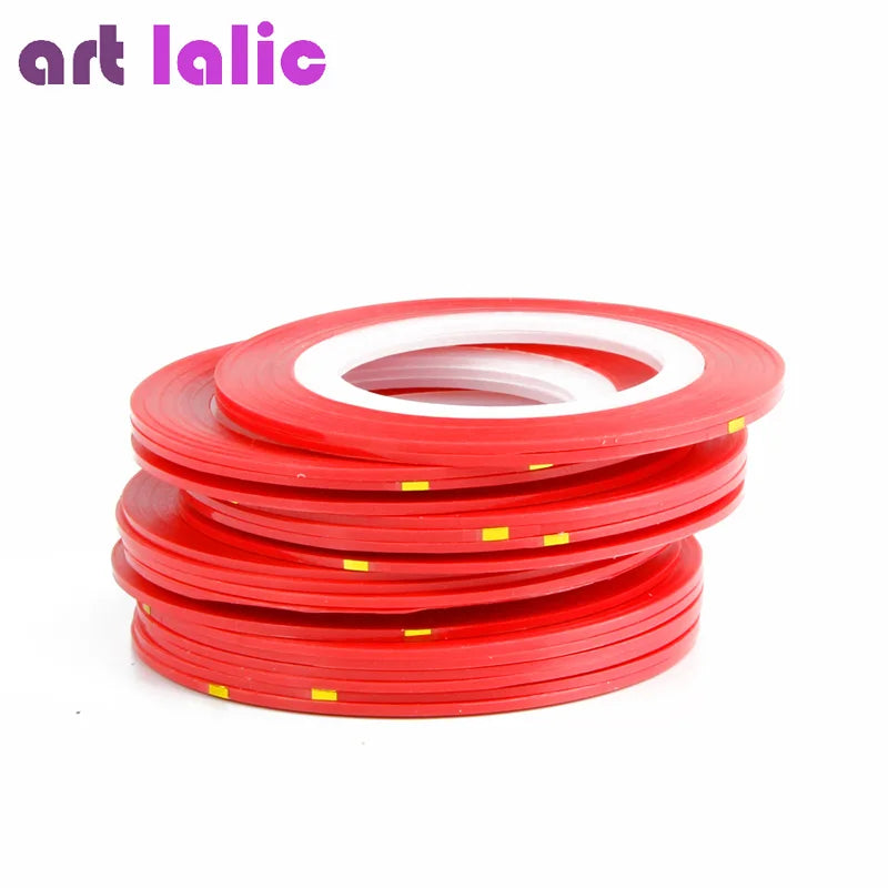 10 Rolls Nail Art Striping Tapes, Nail Liner Stickers, Nail Decals, 1mm Adhesive Stickers for Nail Tips Styling