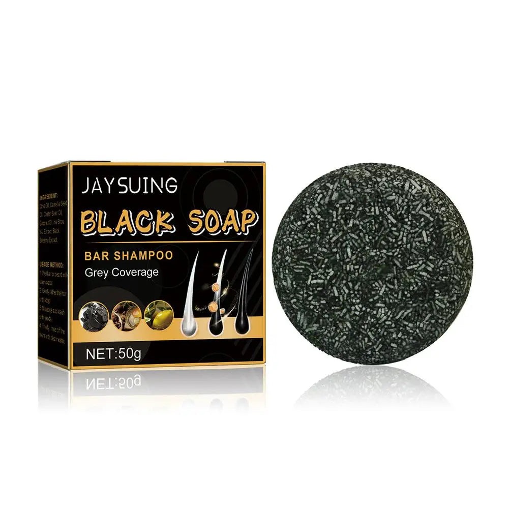 6/4/2pcs Hair Darkening Shampoo Bar Solid Black Soap Shampoo Anti Gray Hair Soap Natural Reverse Hair Bar Soap Hair Care