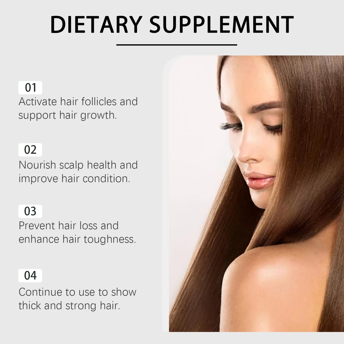 Googeer 30pcs Nourish Scalp Capsules Vitamin C Dietary Supplement Anti Hair Loss Activate Follicles Entrance Hair Growth Capsule