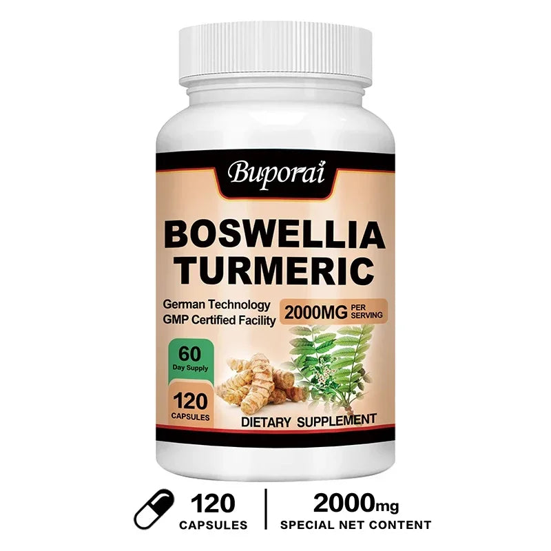 Boswellia Turmeric - Support Joint Health, Enhance Immunity, Improve Joint Flexibility and Comfort, and Maintain Overall Health