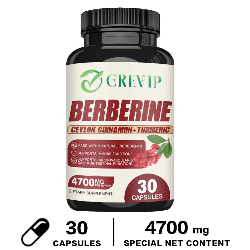 Berberine - Berberine for Weight Loss, Supports Heart Health, Immune System - Ceylon Cinnamon, Milk Thistle, Turmeric