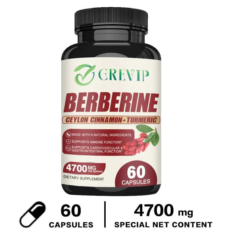 Berberine - Berberine for Weight Loss, Supports Heart Health, Immune System - Ceylon Cinnamon, Milk Thistle, Turmeric