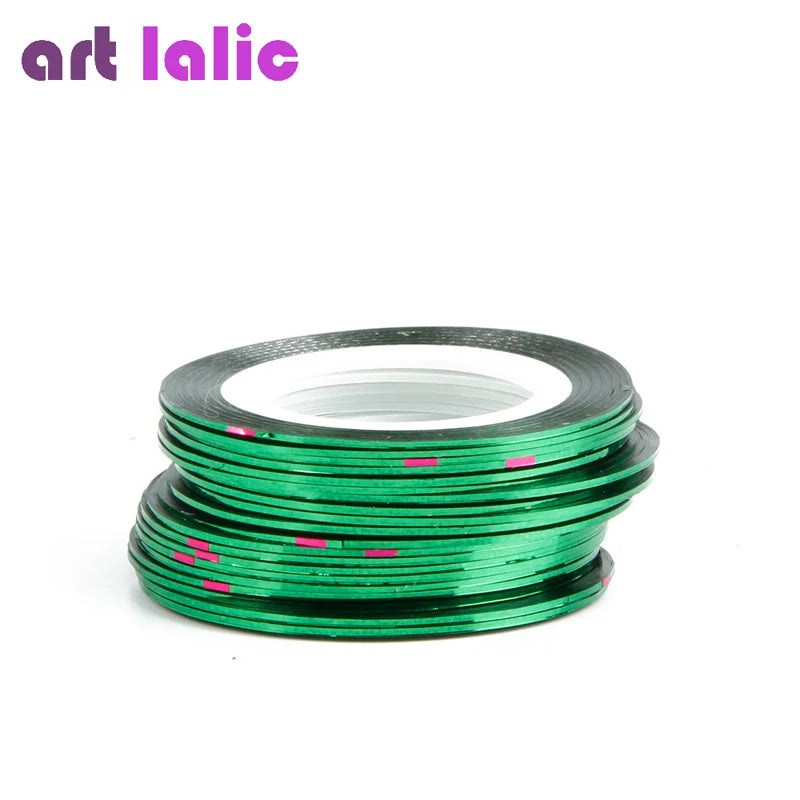 10 Rolls Nail Art Striping Tapes, Nail Liner Stickers, Nail Decals, 1mm Adhesive Stickers for Nail Tips Styling