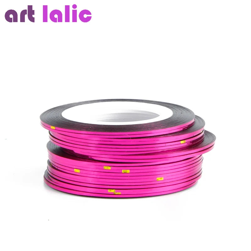 10 Rolls Nail Art Striping Tapes, Nail Liner Stickers, Nail Decals, 1mm Adhesive Stickers for Nail Tips Styling