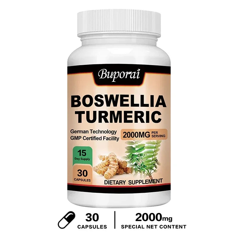 Boswellia Turmeric - Support Joint Health, Enhance Immunity, Improve Joint Flexibility and Comfort, and Maintain Overall Health