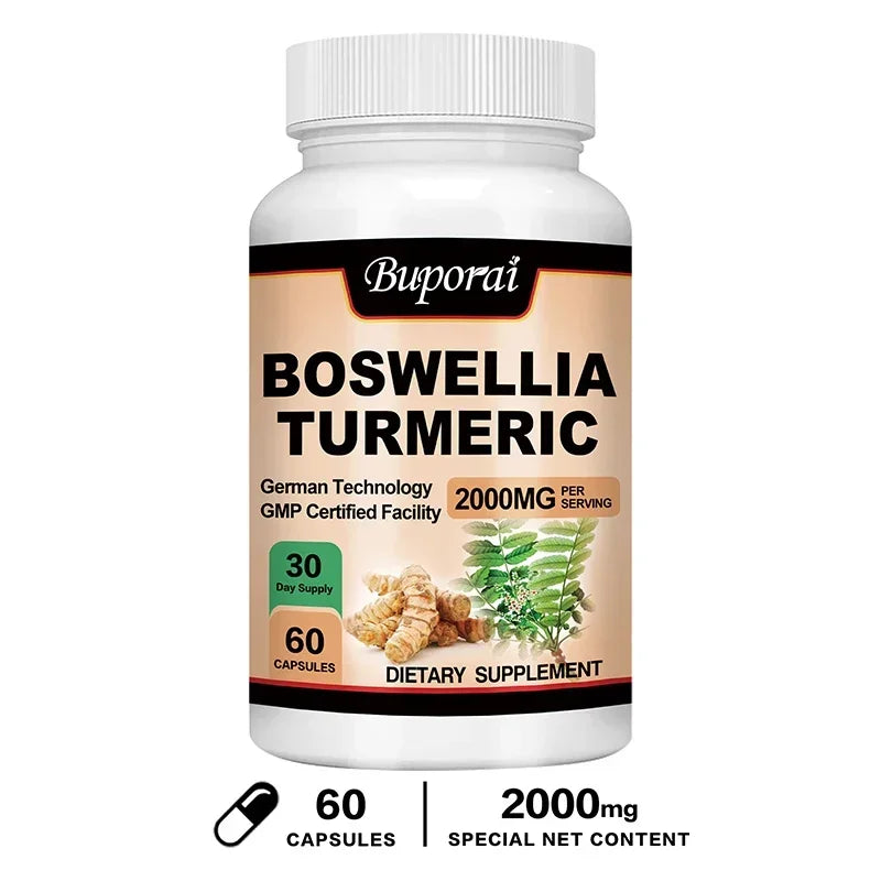 Boswellia Turmeric - Support Joint Health, Enhance Immunity, Improve Joint Flexibility and Comfort, and Maintain Overall Health