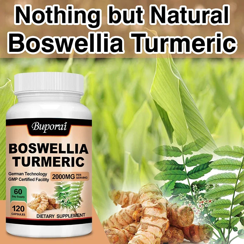 Boswellia Turmeric - Support Joint Health, Enhance Immunity, Improve Joint Flexibility and Comfort, and Maintain Overall Health