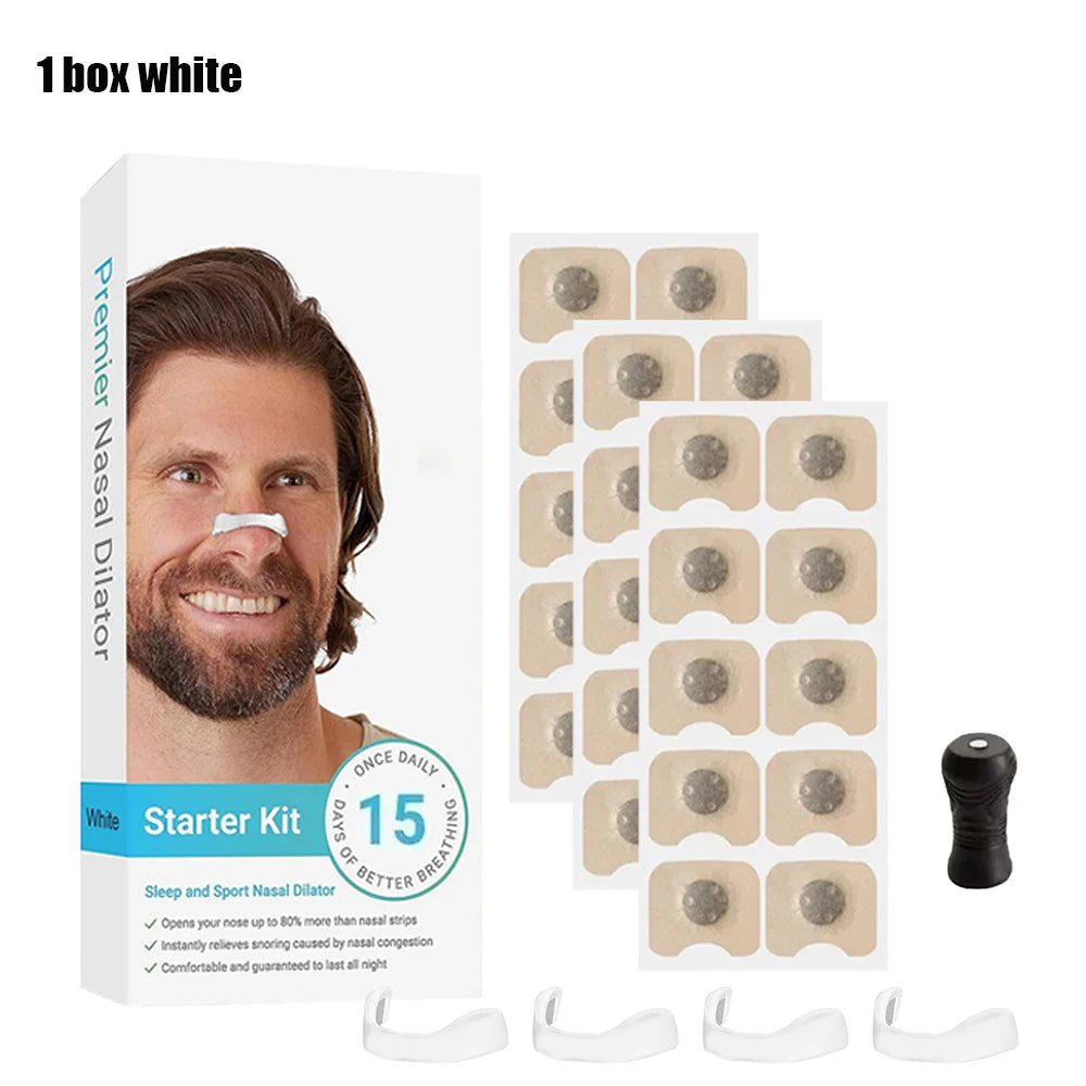 30Days/Box Nasal Breathing Dilators Kits Magnetic Nose Clip Strips Increase Sports Air Intake Improve Sleeping Anti Snoring