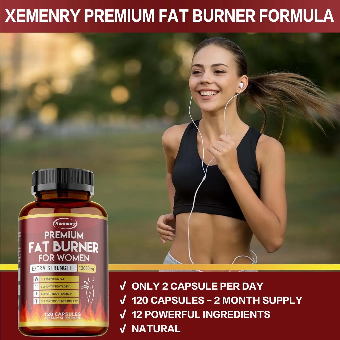 Green Tea Extract Capsules - Fat Burning, Detox, Slimming, Boosts Metabolism and Weight Management Supplement