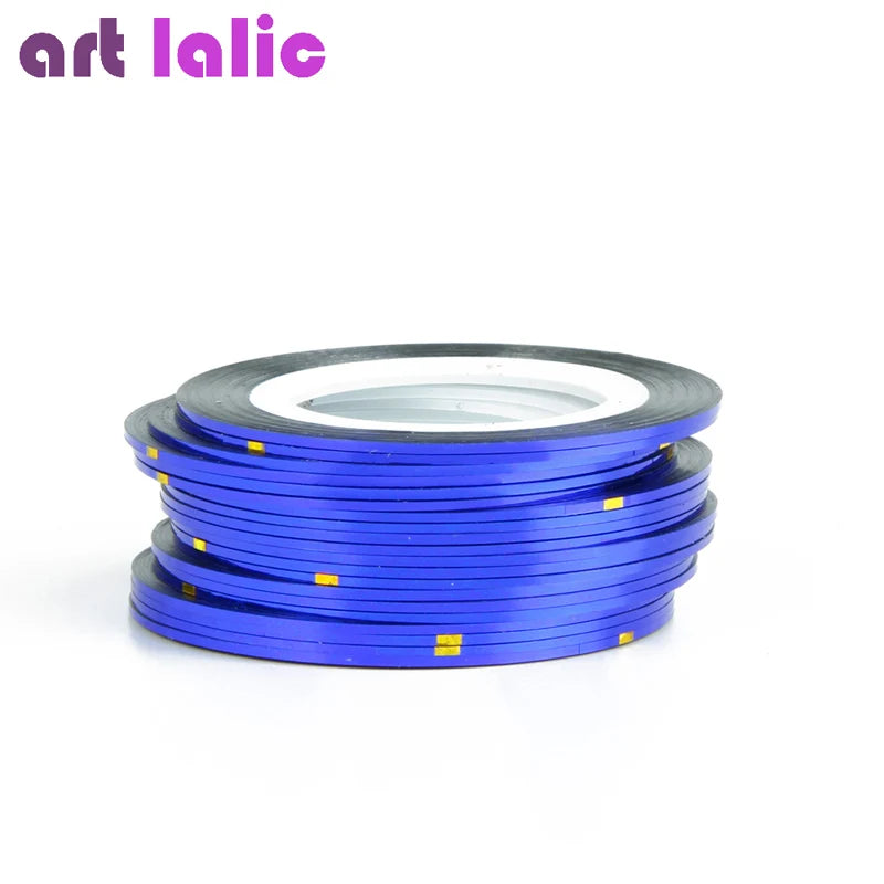 10 Rolls Nail Art Striping Tapes, Nail Liner Stickers, Nail Decals, 1mm Adhesive Stickers for Nail Tips Styling