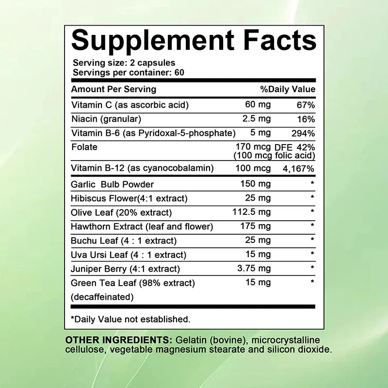 Blood Pressure Supplement - Support Blood Flow, Improve Heart and Vascular Health