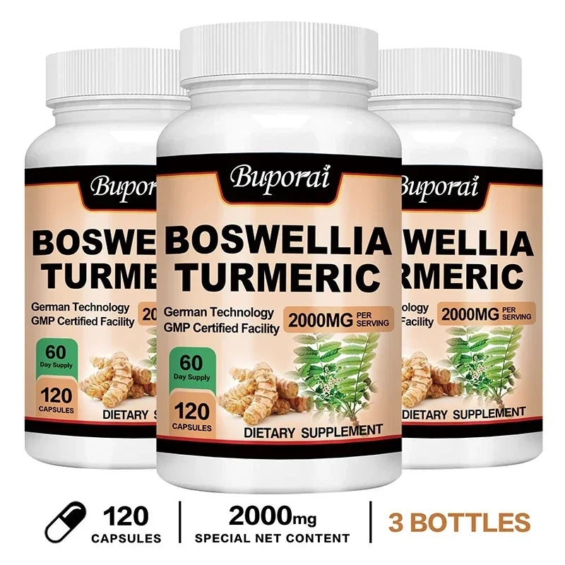 Boswellia Turmeric - Support Joint Health, Enhance Immunity, Improve Joint Flexibility and Comfort, and Maintain Overall Health
