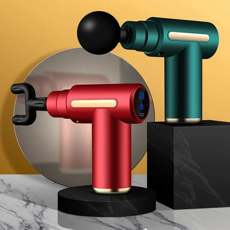 Mini Fascia Massage Gun Powerful Mini Deep Tissue Massage Gun for Muscle Recovery & Pain Relief with 4 Attachments
