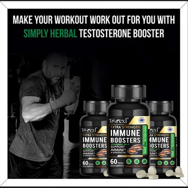 Testosterone Booster for Men, Male Enhancing, Enhance Energy & Endurance, Muscle Growth Supplement, Oyster Maca Ginseng