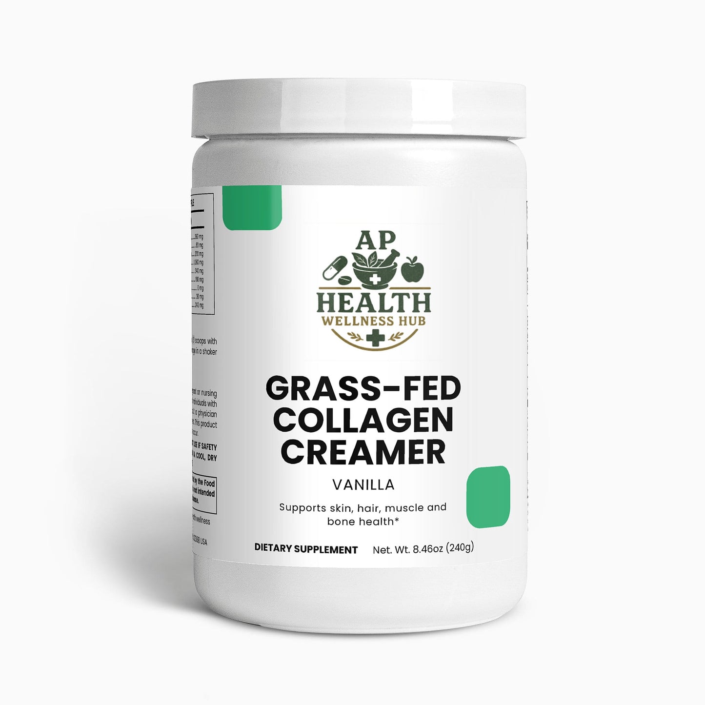 AP health wellness hub Skin, Hair & Nail Health Grass-Fed Collagen Creamer (Vanilla) Grass-Fed Collagen Creamer (Vanilla) - AP health wellness hub