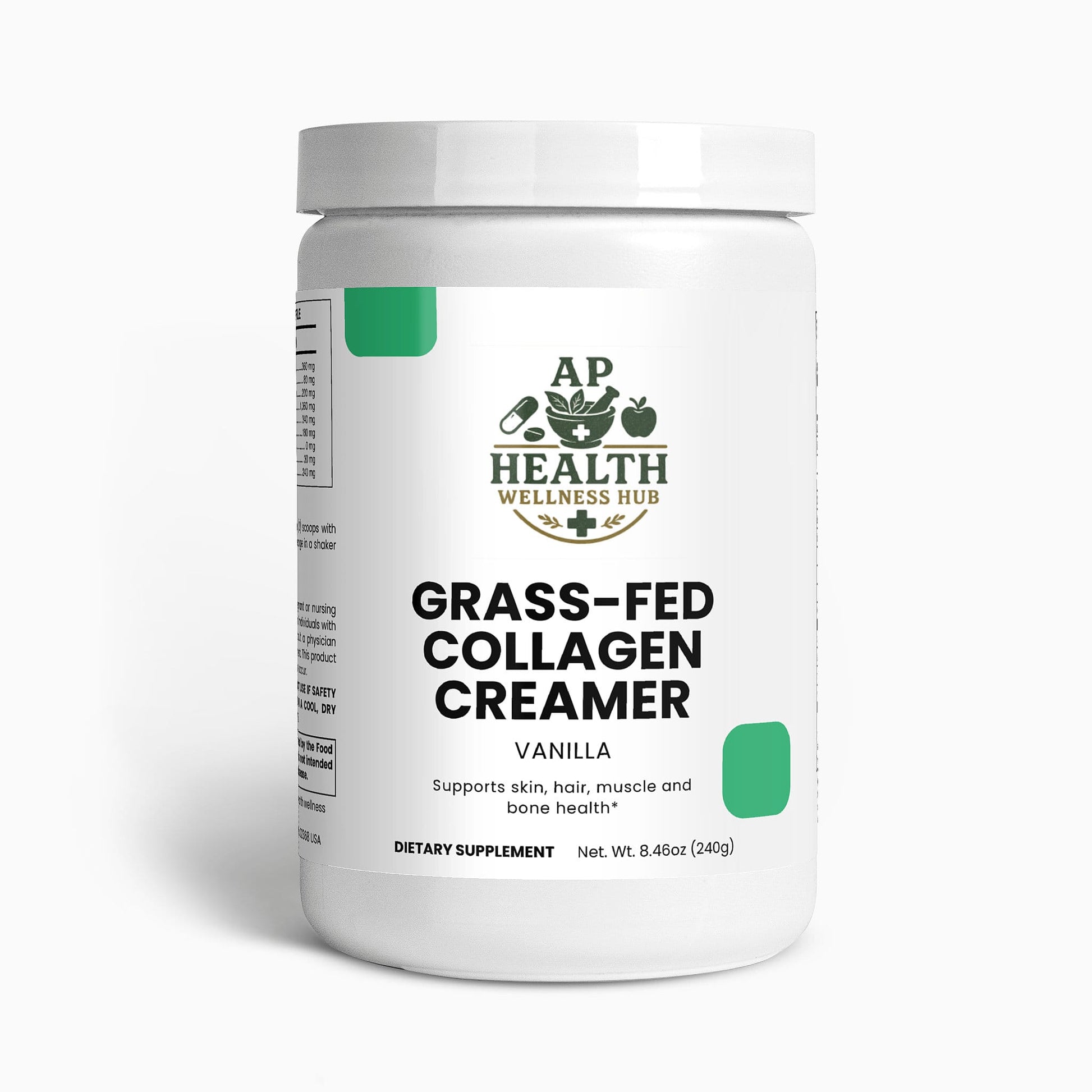 AP health wellness hub Skin, Hair & Nail Health Grass-Fed Collagen Creamer (Vanilla) Grass-Fed Collagen Creamer (Vanilla) - AP health wellness hub