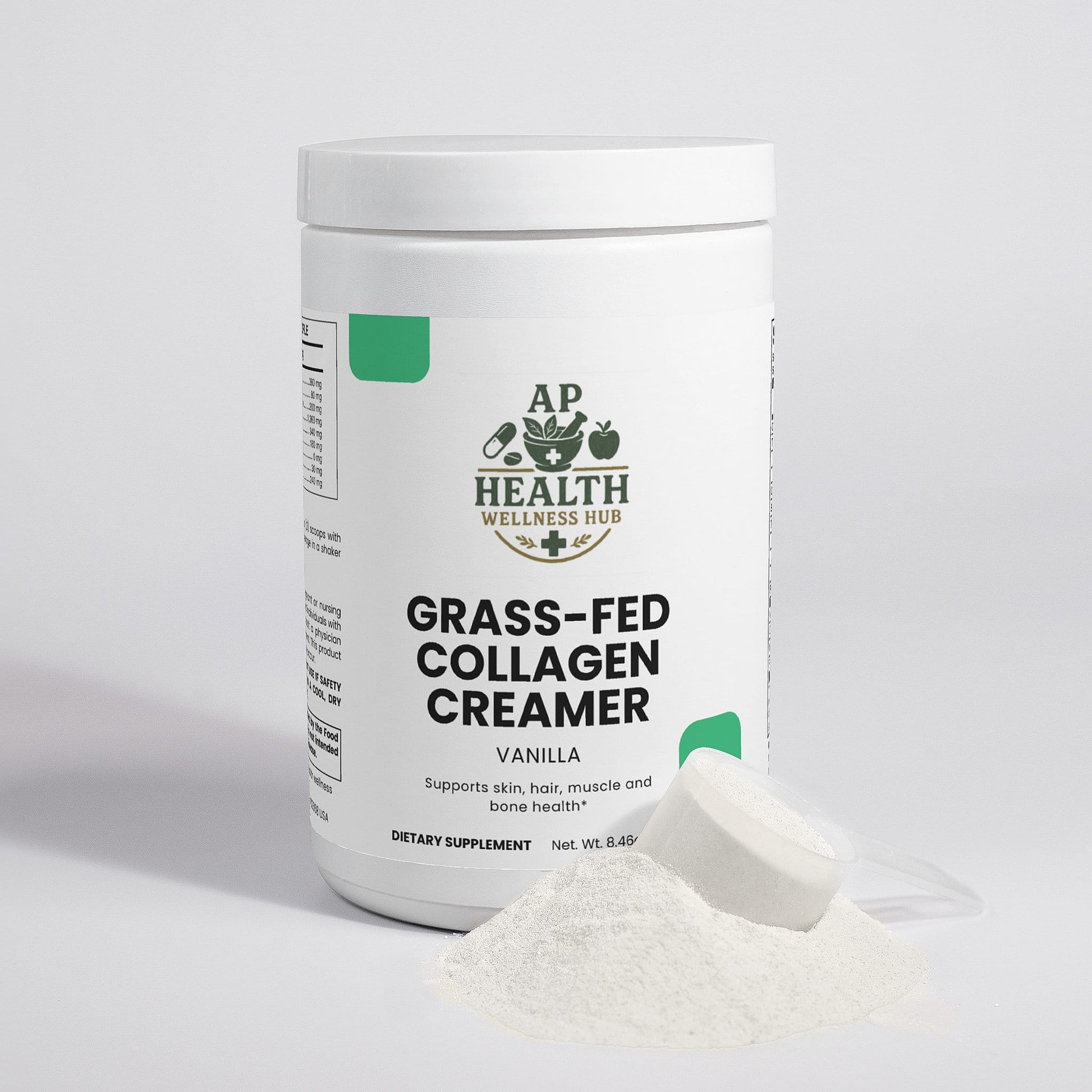 AP health wellness hub Skin, Hair & Nail Health Grass-Fed Collagen Creamer (Vanilla) Grass-Fed Collagen Creamer (Vanilla) - AP health wellness hub