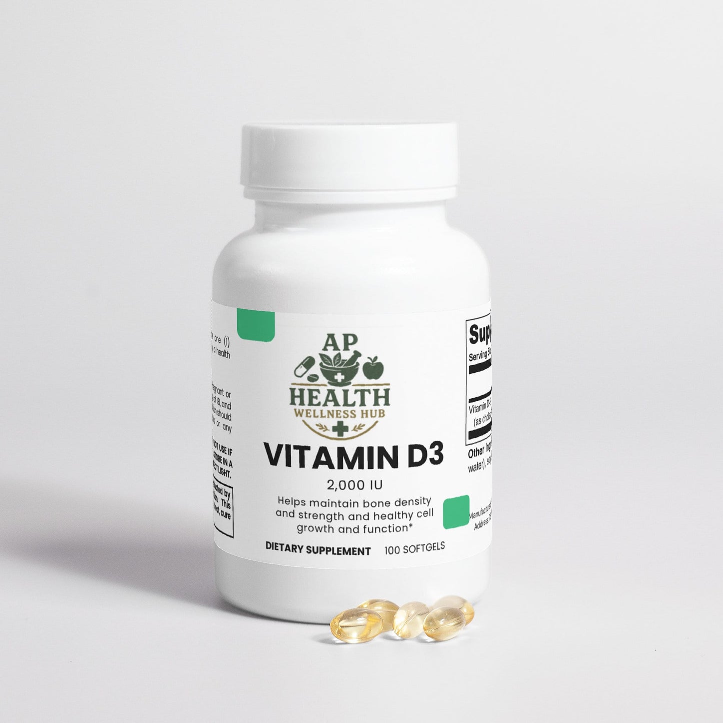 AP health wellness hub Vitamins & Minerals Vitamin D3 2,000 IU Vitamin D3 2,000 IU - AP health wellness hub