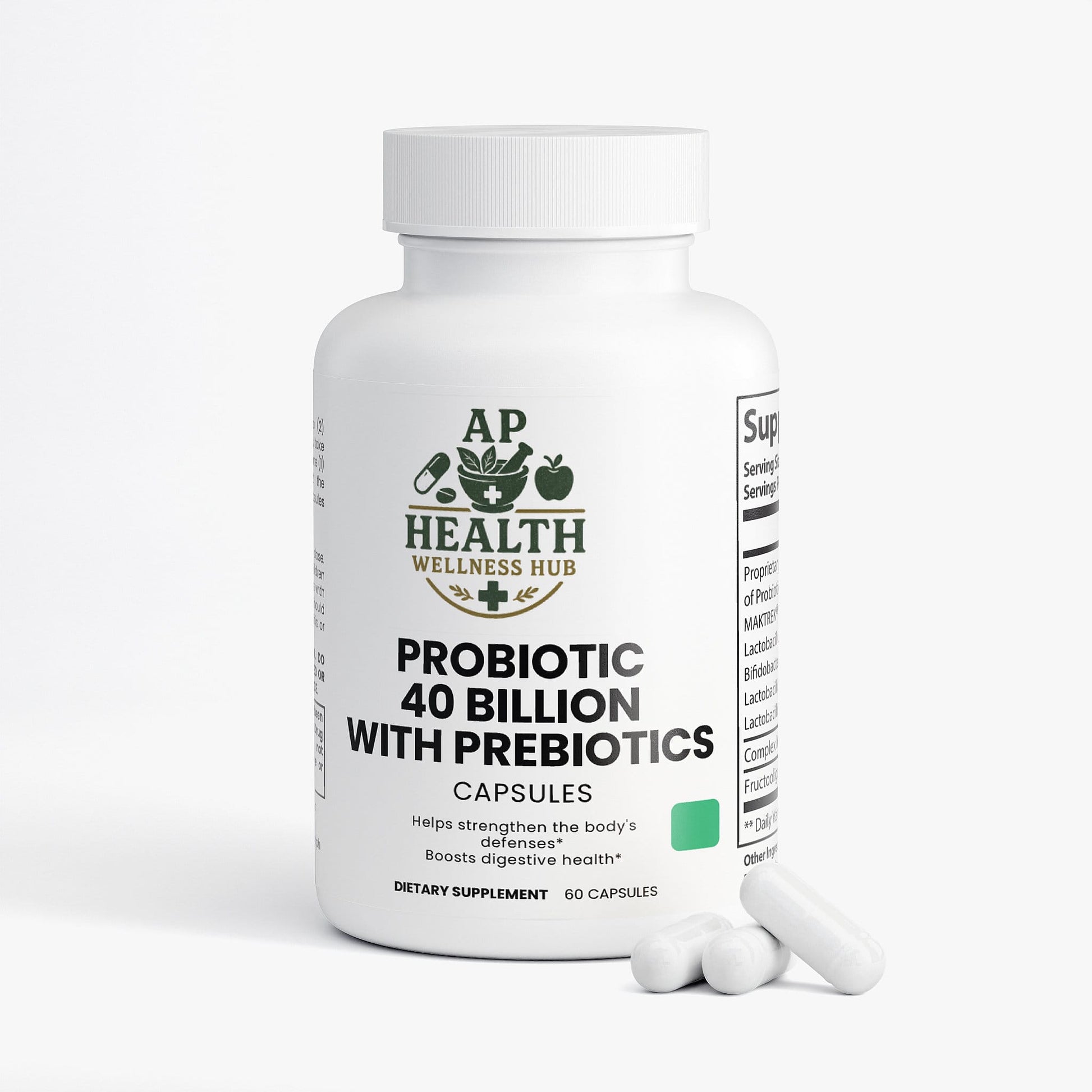AP health wellness hub Digestive Support Probiotic 40 Billion with Prebiotics Probiotic 40 Billion with Prebiotics
