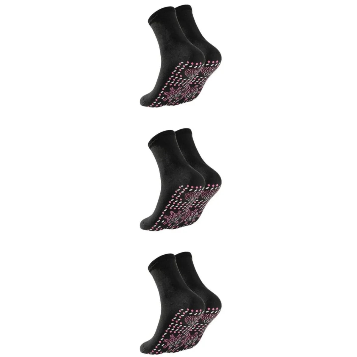 1/6Pairs Tourmaline Slimming Health Sock Winter Elastic Thermal Self-Heating Sock Health Care Socks Short Sock Magnetic Therapy