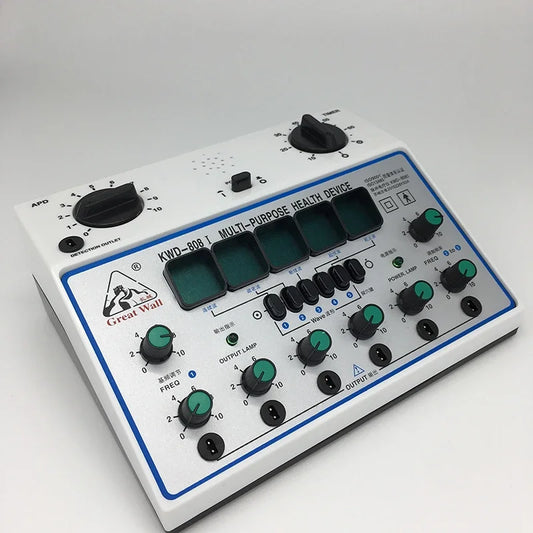 Electric Acupuncture Stimulator Machine Electrical Nerve Muscle Stimulator 6 Channels Output Patch Massager Health Care KWD808-I
