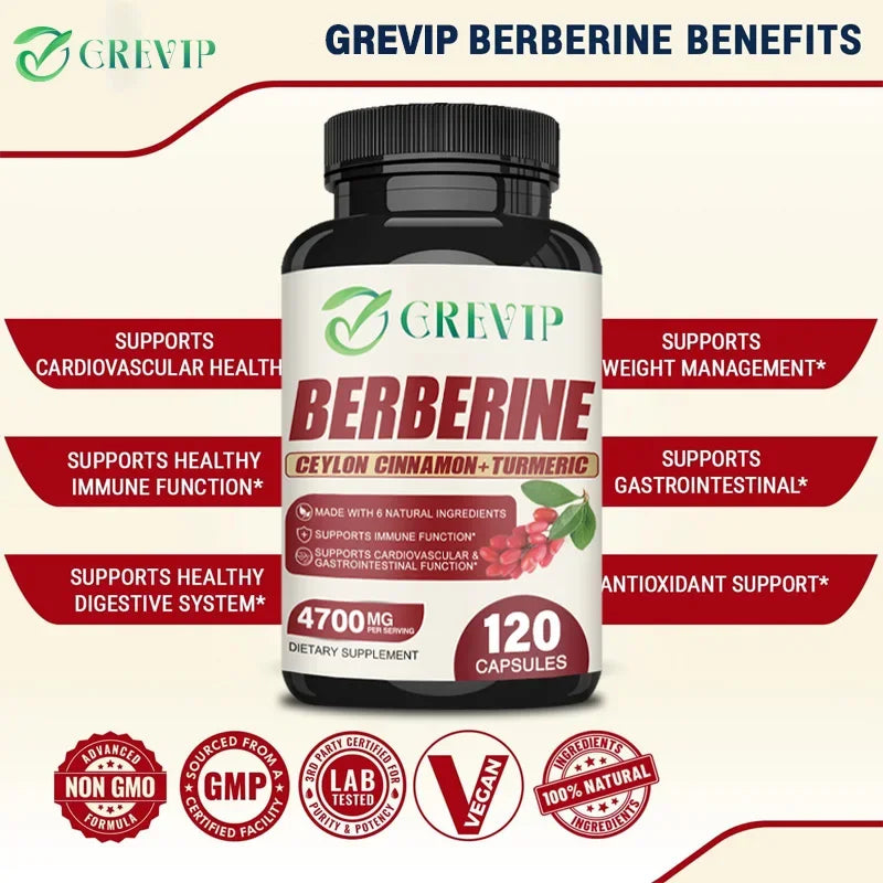 Berberine - Berberine for Weight Loss, Supports Heart Health, Immune System - Ceylon Cinnamon, Milk Thistle, Turmeric