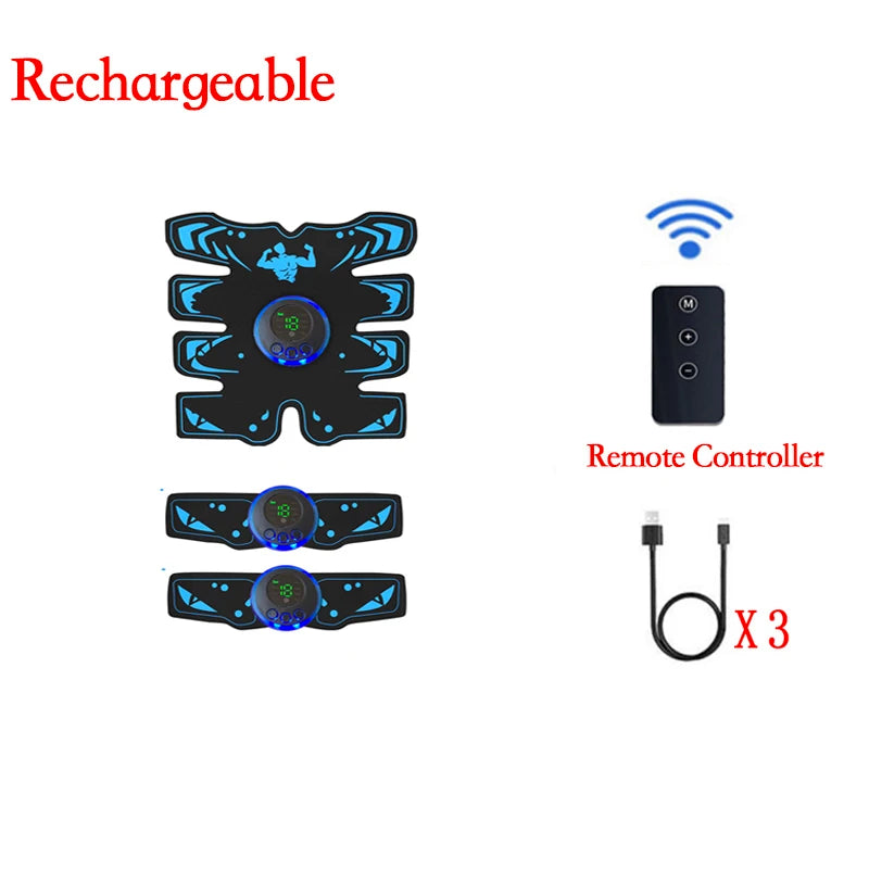 EMS Muscle Stimulator Smart Electric Fitness Abdominal Training Weight Loss Stickers Muscle Relax Body Slimming Shaping Massager
