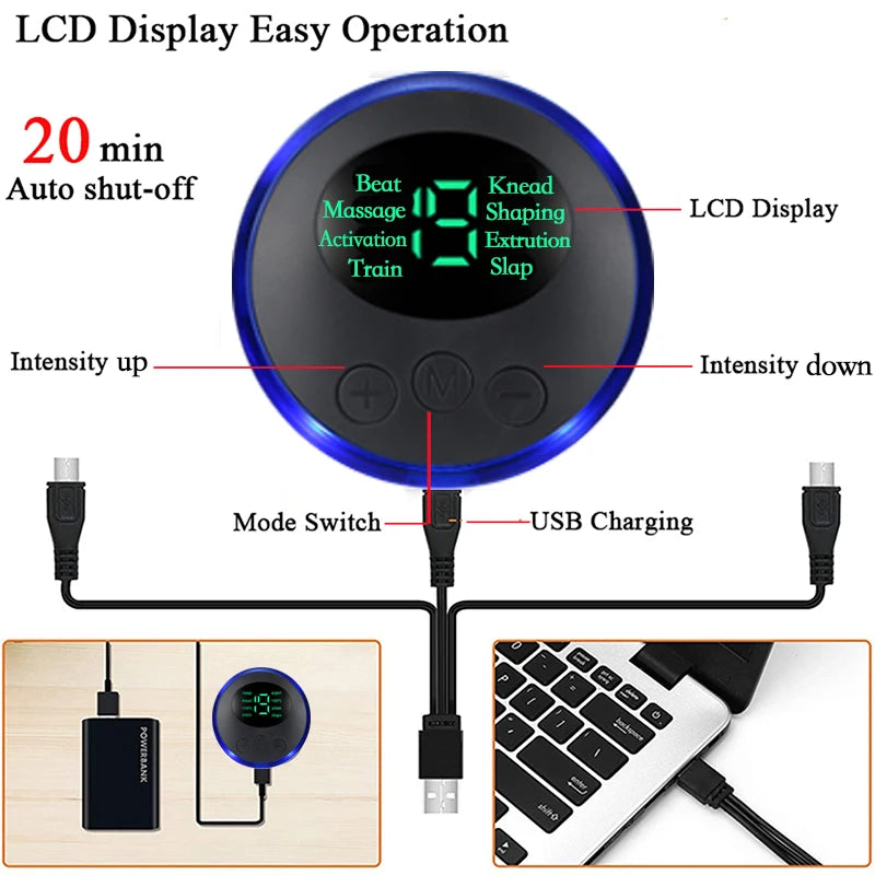 EMS Muscle Stimulator Smart Electric Fitness Abdominal Training Weight Loss Stickers Muscle Relax Body Slimming Shaping Massager