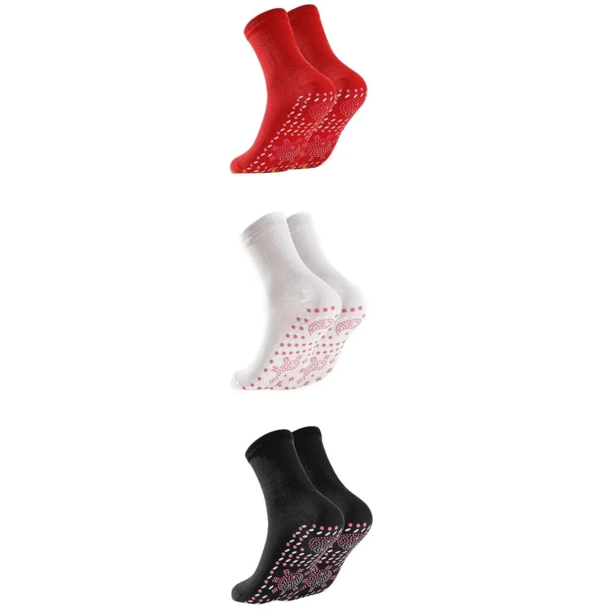1/6Pairs Tourmaline Slimming Health Sock Winter Elastic Thermal Self-Heating Sock Health Care Socks Short Sock Magnetic Therapy