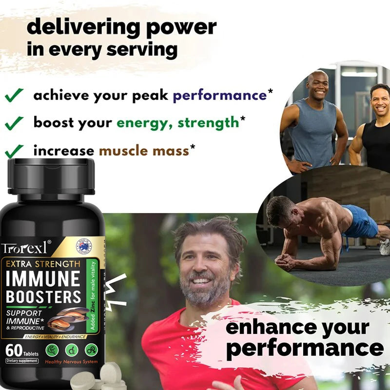 Testosterone Booster for Men, Male Enhancing, Enhance Energy & Endurance, Muscle Growth Supplement, Oyster Maca Ginseng