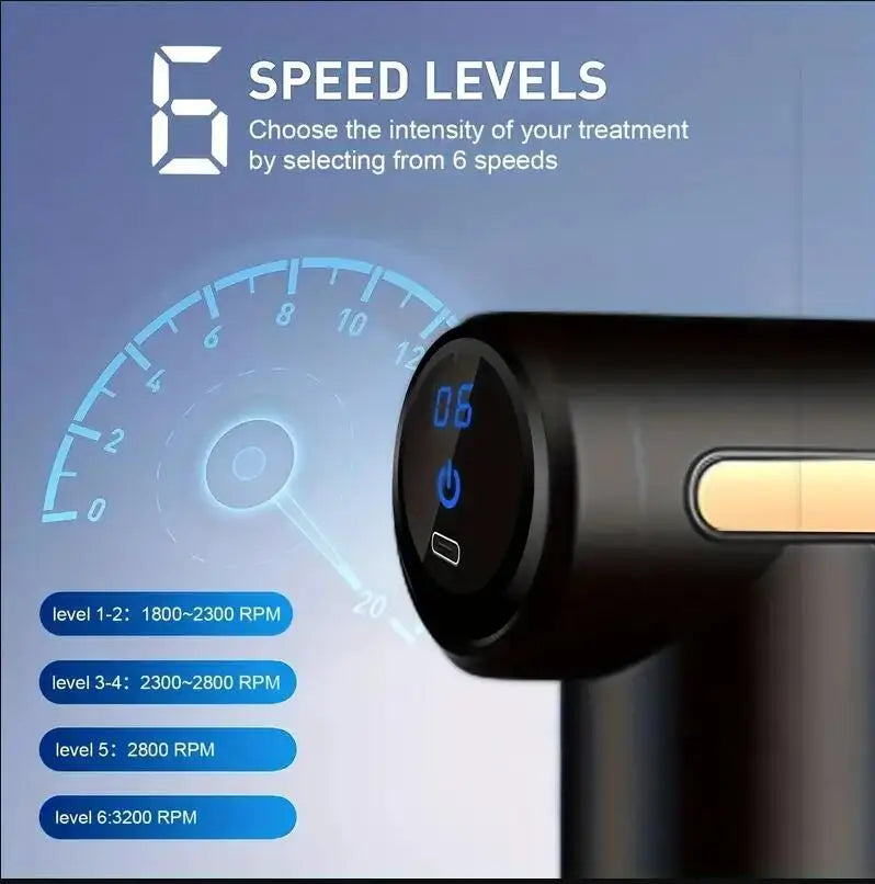 Mini Fascia Massage Gun Powerful Mini Deep Tissue Massage Gun for Muscle Recovery & Pain Relief with 4 Attachments