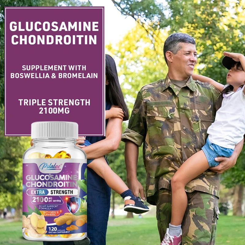 Glucosamine Chondroitin MSM Turmeric Boswellia - Joint Health and Joint Function Support - Glucosamine Sulfate Mobility FormulaC