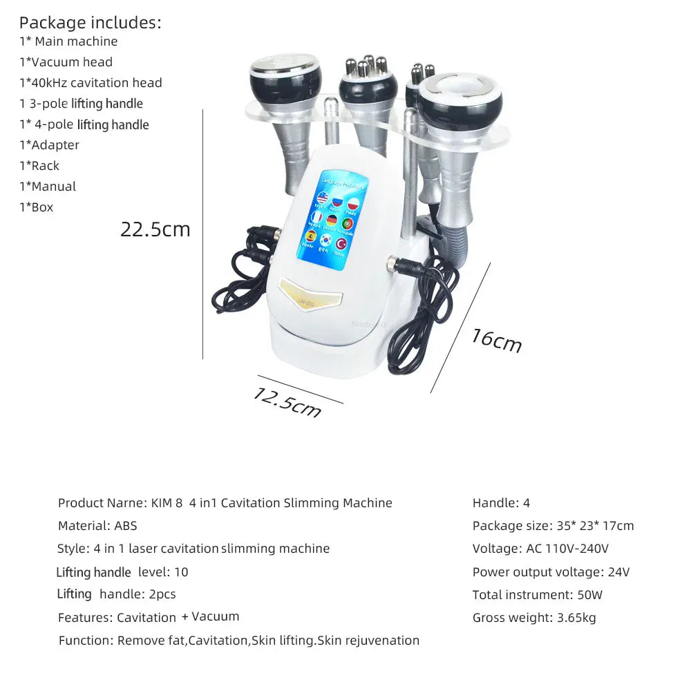 AP health wellness hub 4 IN 140K Cavitation Ultrasonic Body Slimming Machine 4 IN 140K Cavitation Ultrasonic Body Slimming Machine