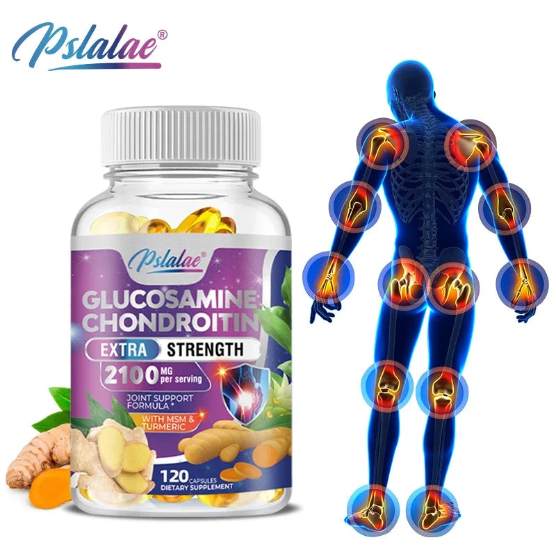 Glucosamine Chondroitin MSM Turmeric Boswellia - Joint Health and Joint Function Support - Glucosamine Sulfate Mobility FormulaC