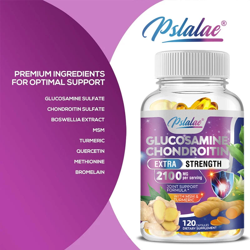 Glucosamine Chondroitin MSM Turmeric Boswellia - Joint Health and Joint Function Support - Glucosamine Sulfate Mobility FormulaC