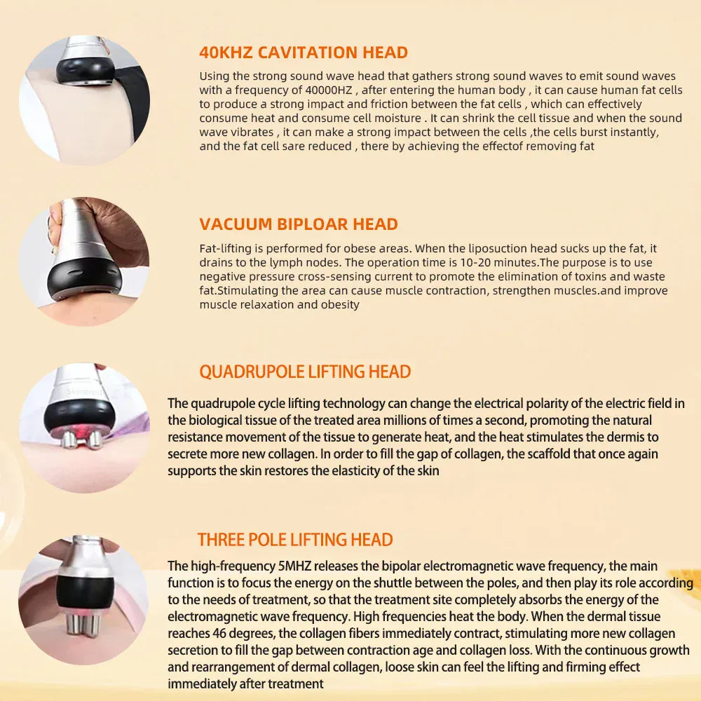 AP health wellness hub 4 IN 140K Cavitation Ultrasonic Body Slimming Machine 4 IN 140K Cavitation Ultrasonic Body Slimming Machine