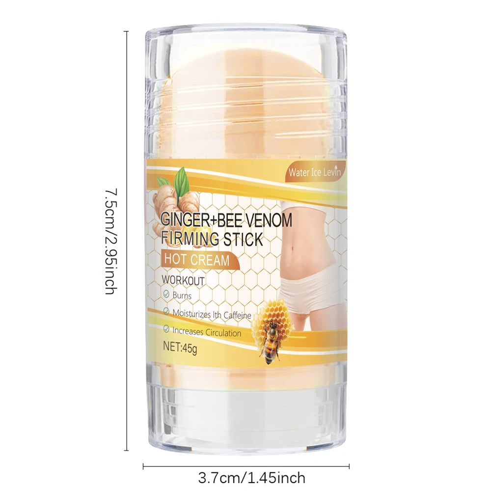 Turmeric + Bee Venom Firming Cream Stick, Contains Coconut Oil, Moisturizing Firming Body Lotion for Men and Women, Hypoallergenic, Muscle Relaxation and Post-Exercise Recovery