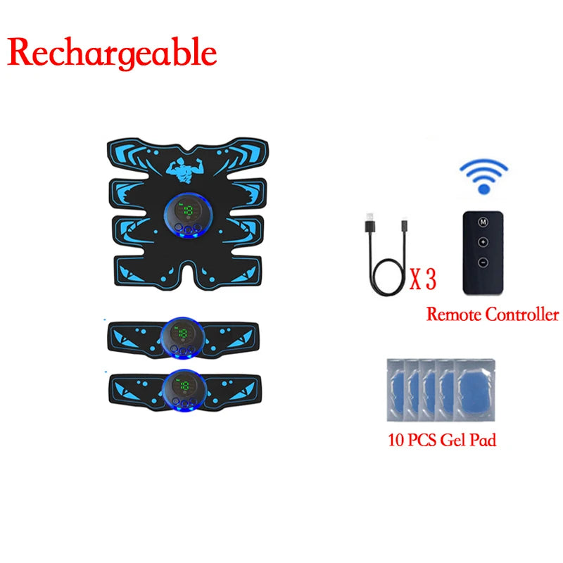 EMS Muscle Stimulator Smart Electric Fitness Abdominal Training Weight Loss Stickers Muscle Relax Body Slimming Shaping Massager
