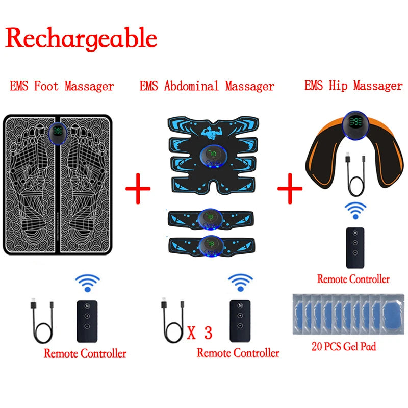 EMS Muscle Stimulator Smart Electric Fitness Abdominal Training Weight Loss Stickers Muscle Relax Body Slimming Shaping Massager