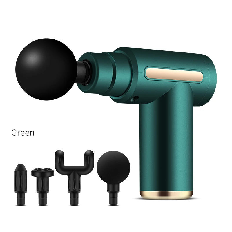 Mini Fascia Massage Gun Powerful Mini Deep Tissue Massage Gun for Muscle Recovery & Pain Relief with 4 Attachments